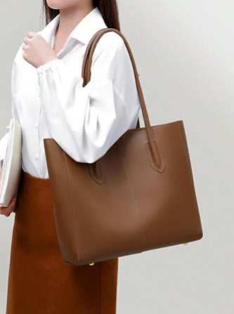 Brown tote bag