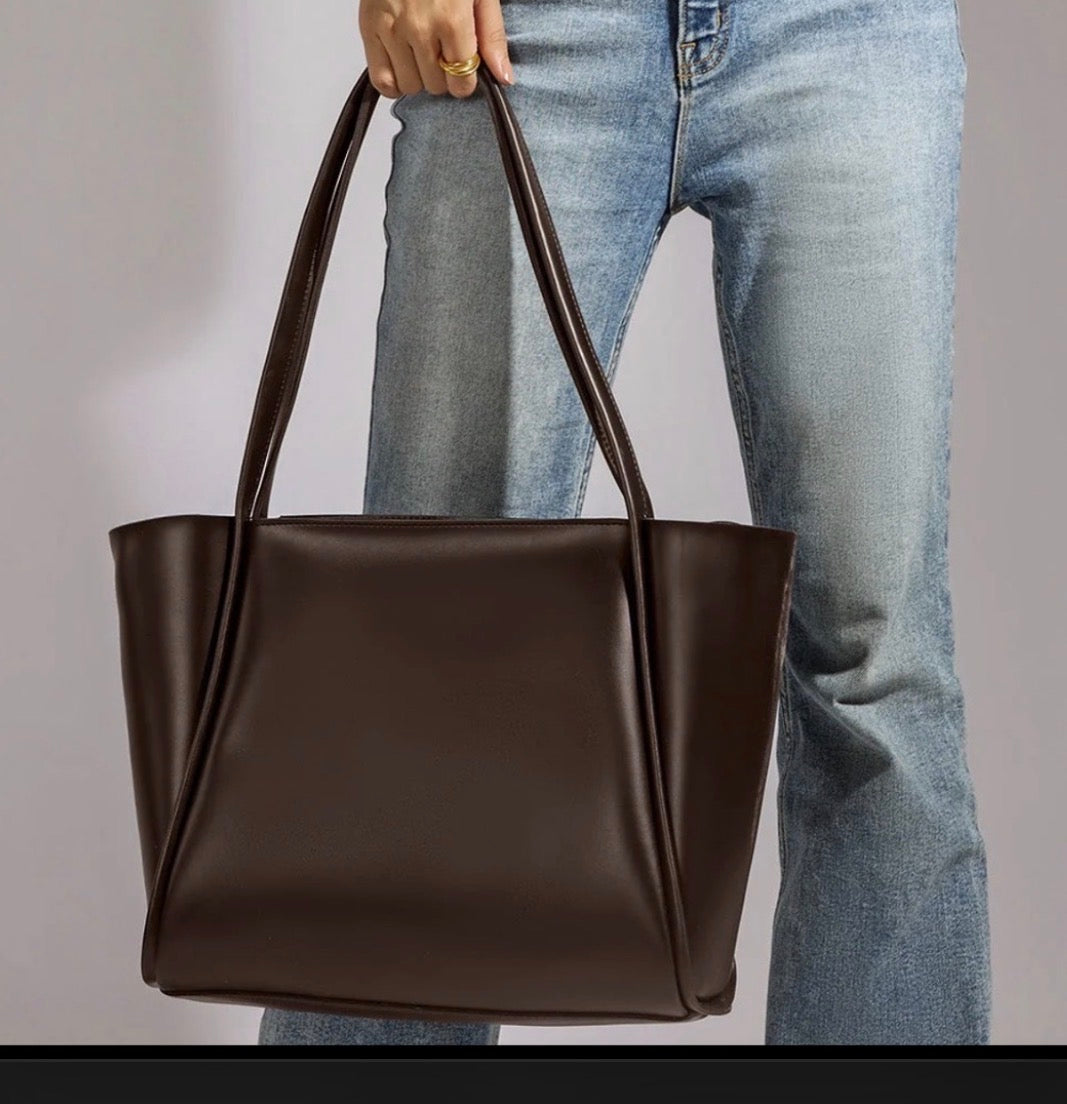brown tote bag