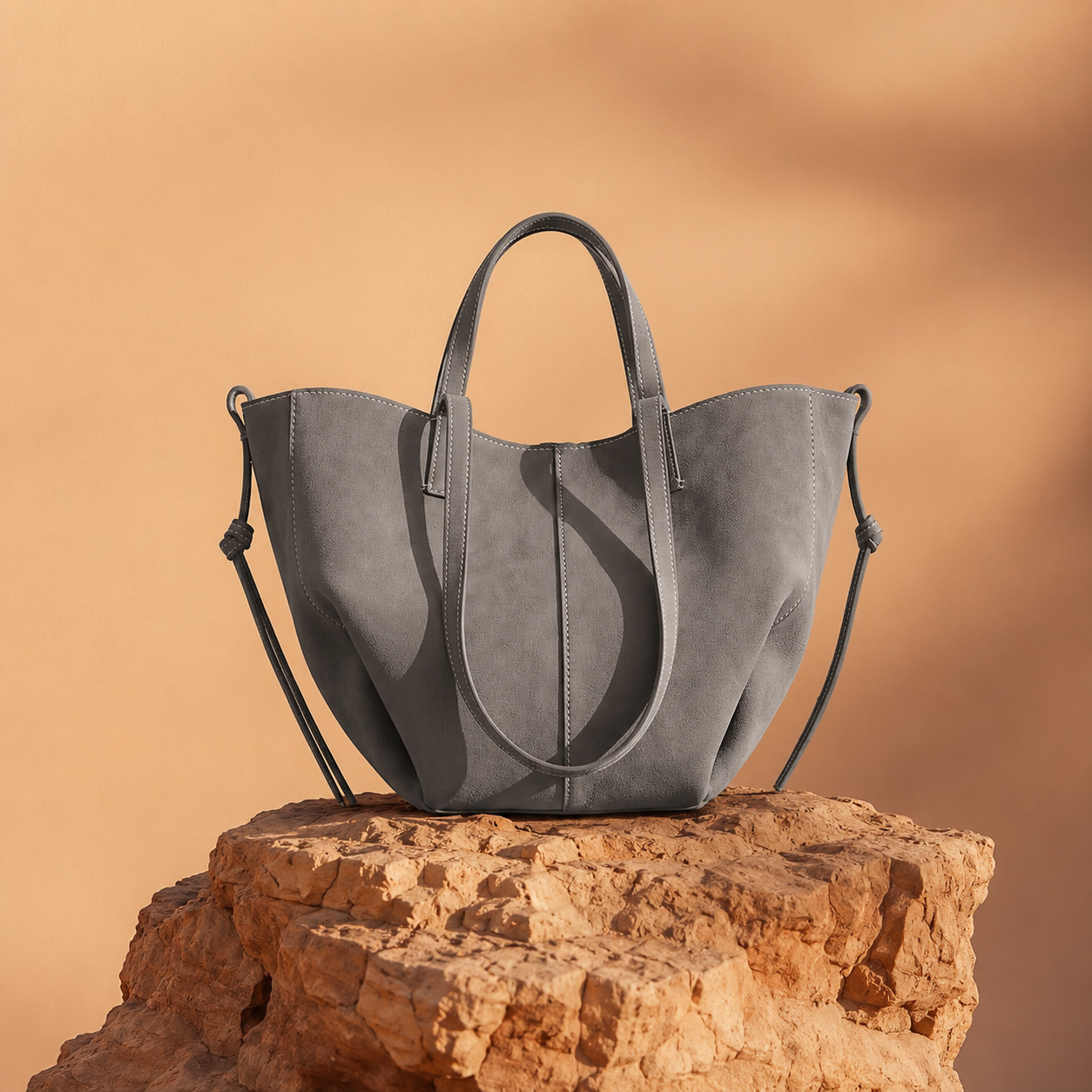 Grey tote bag