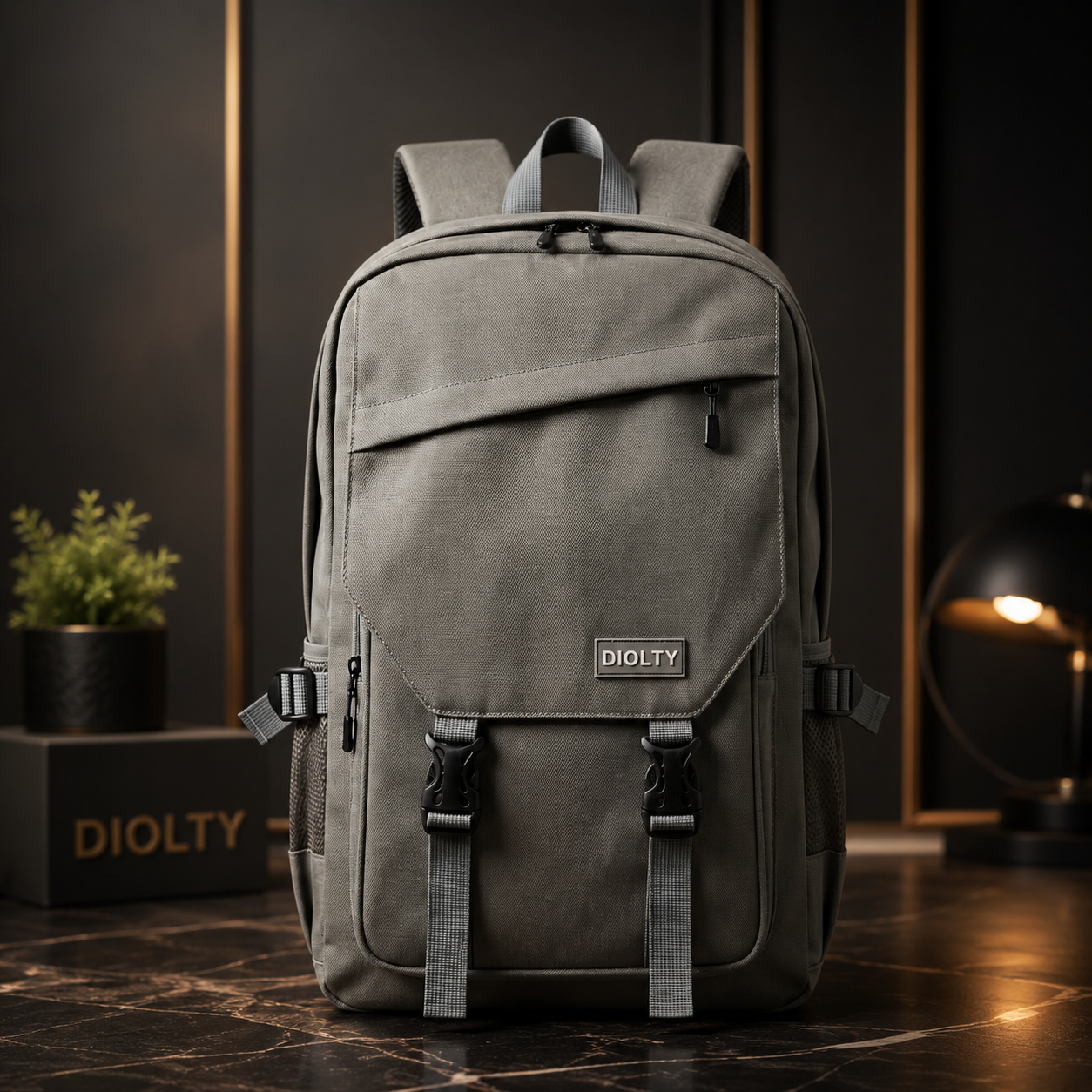 Elegance gray backpack