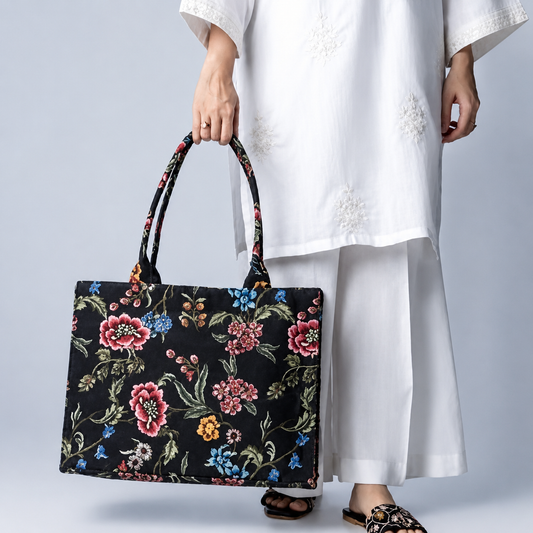 Flower Canvas tote bag