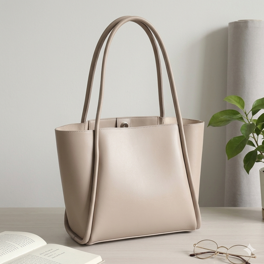 Pyramid Tote Beige