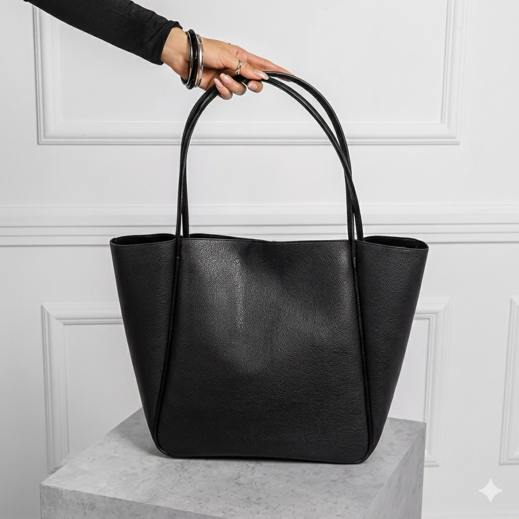Pyramid Black Tote Bag