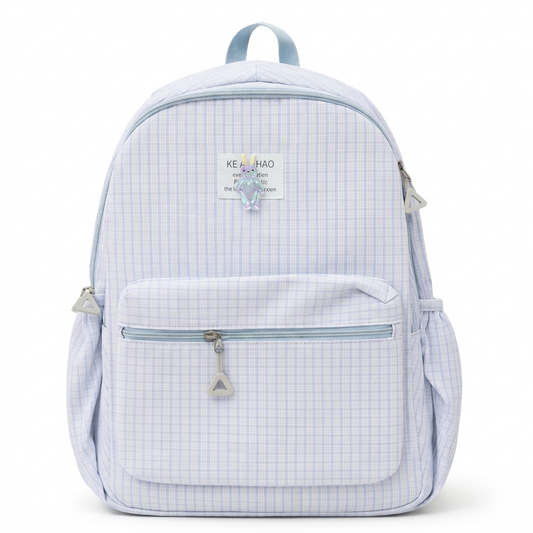 KEXIAO light Blue Ginghaam Back