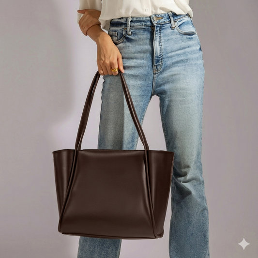 Brown tote bag