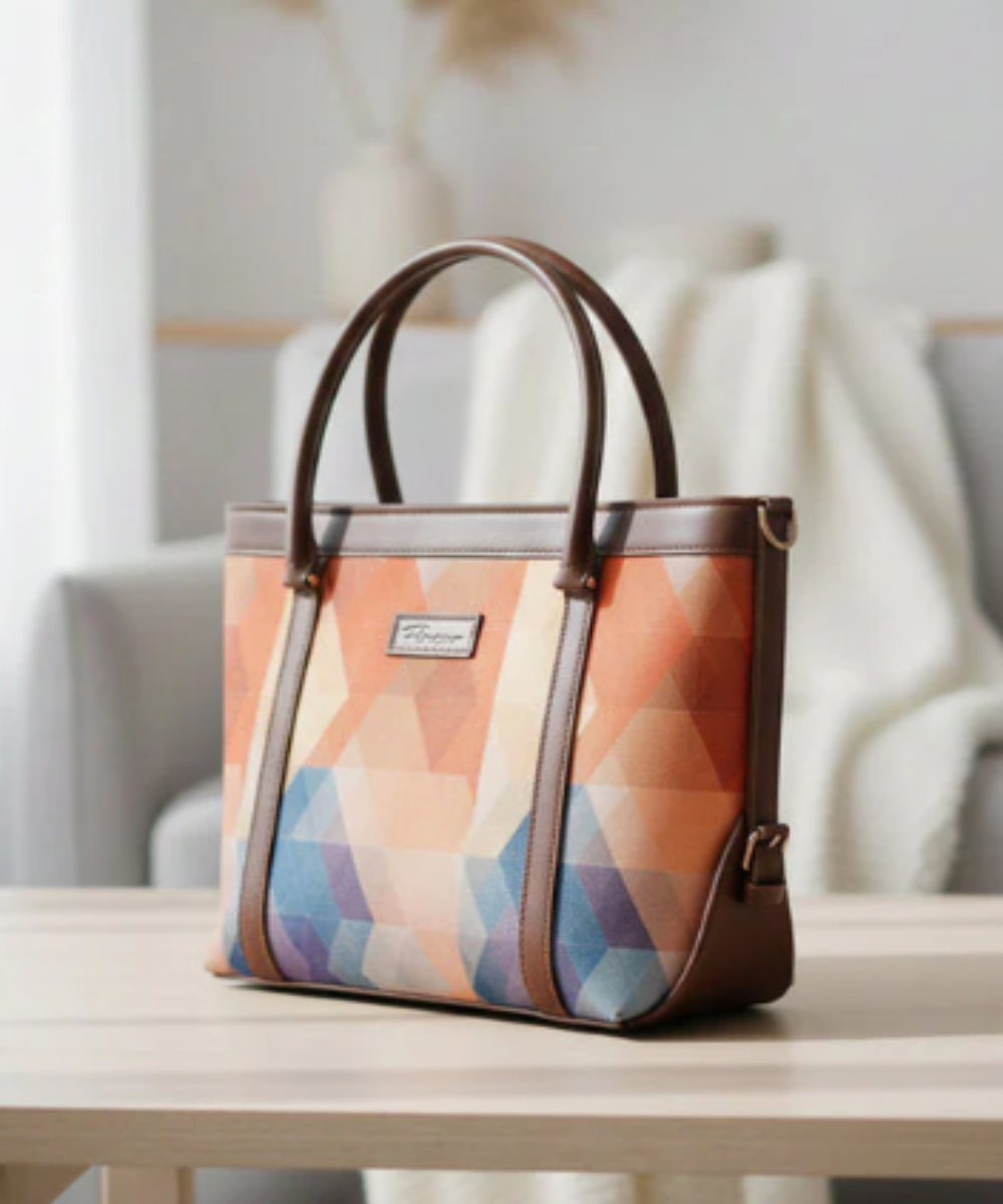 Canvas multi color tote bag
