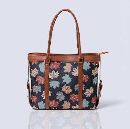 Flower canvas tote bag