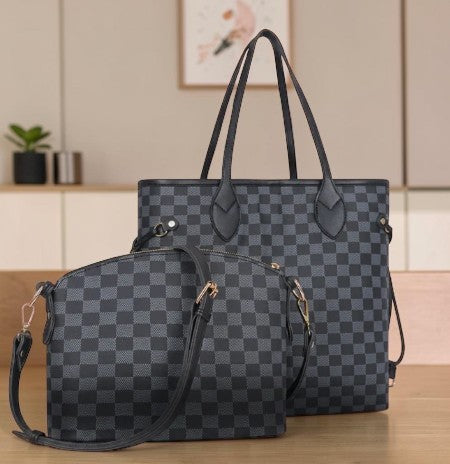 pack of 2 black box tote bag